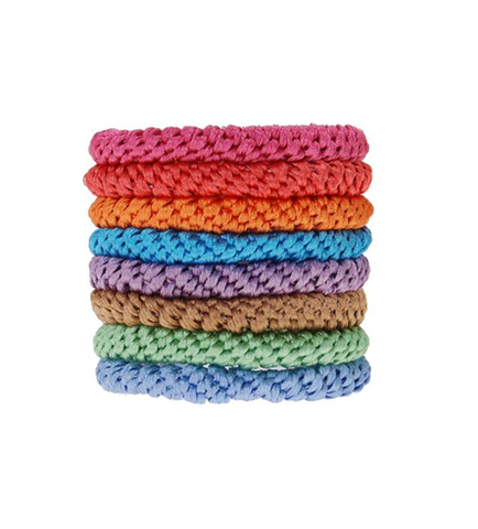 L. Erickson Ponytail Holders - Set of Eight- Spring