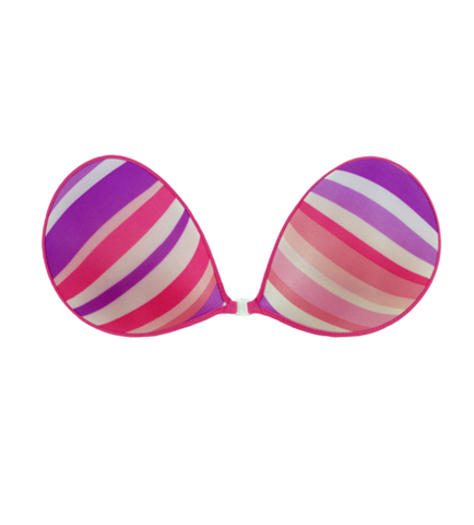 NUBRA APHRODITE PRINTED FABRIC - PINK & PURPLE STRIPES