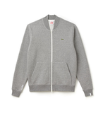 Lacoste Live Zip Bomber Neck Fleece Sweatshirt Unisex Palladium Mouline