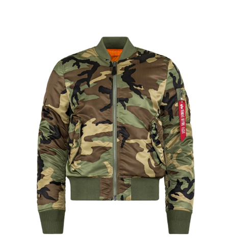 Alpha Industries MA-1 SLIM FIT FLIGHT JACKET WOODLAND CAMO