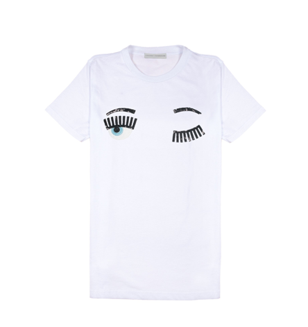 Chiara Ferragni flirting eyes t shirt