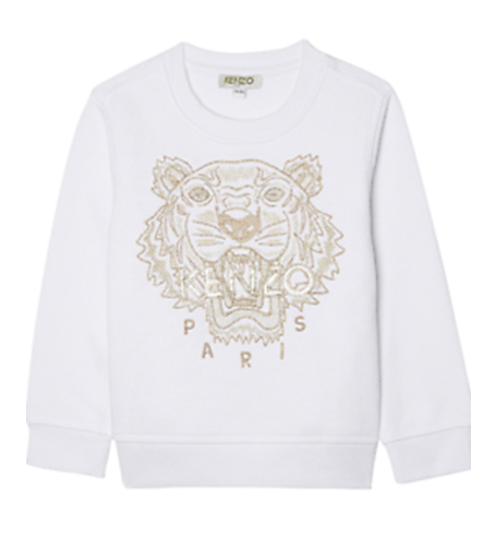 Kenzo tiger outlet raglan sweatshirt vit