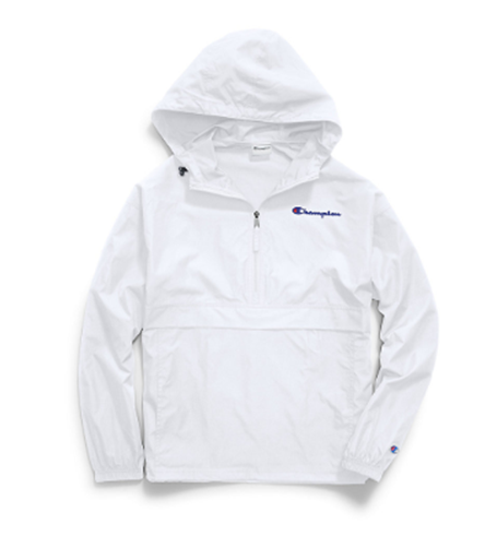White champion top packable jacket