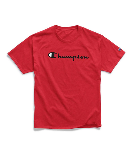 Champion Men's Graphic Jersey Tee Script Logo Team Red Scarlet