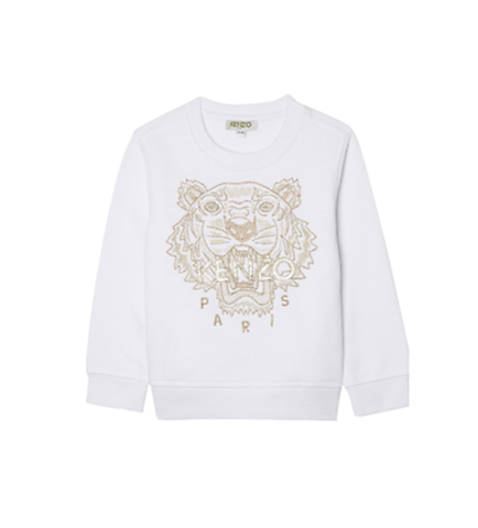 Kenzo tiger raglan sweatshirt vit outlet