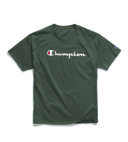 Champion Jersey Tee Script Logo Dark Green