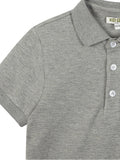 KENZO KIDS KJ11508 Grey Side Logo Polo Shirt